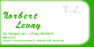 norbert levay business card