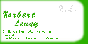 norbert levay business card